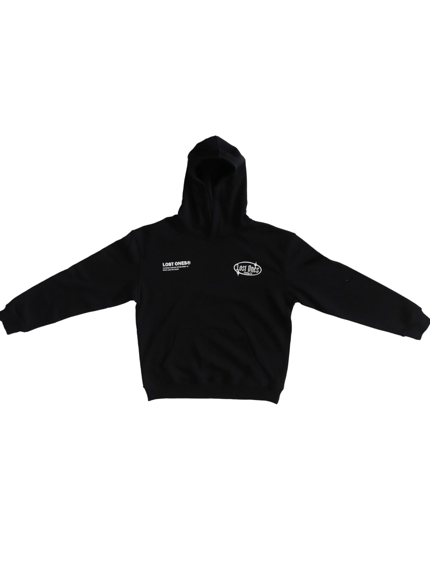 French Terry Hoodie - Black